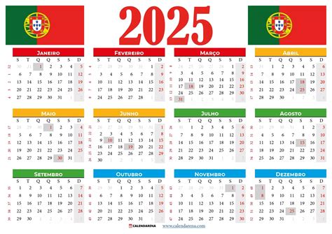 Calendário 2025 Portugal | 9 and 10