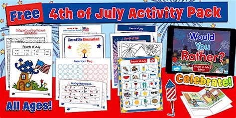 FREE 4th of July Activity Pack for All Ages (Teacher-Made)