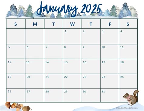 2025 Cute Calendar Printable - eugine michelle
