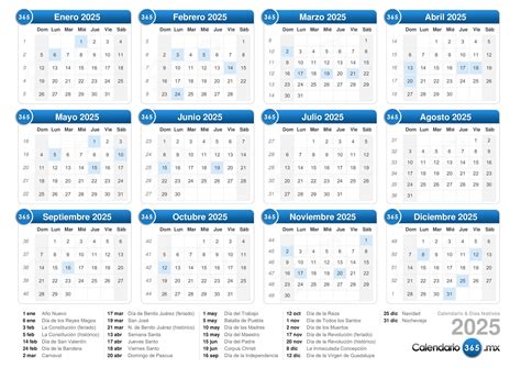 Calendario 2025