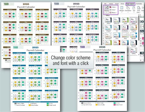 2025 Bi-weekly Payroll Calendar & Schedule Template-excel Download ...