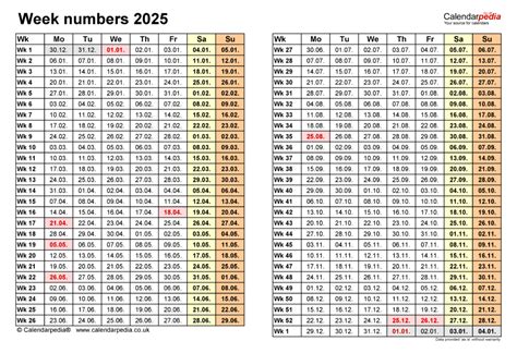 2025 Calendar With Week Numbers Printable - Calendars 2025