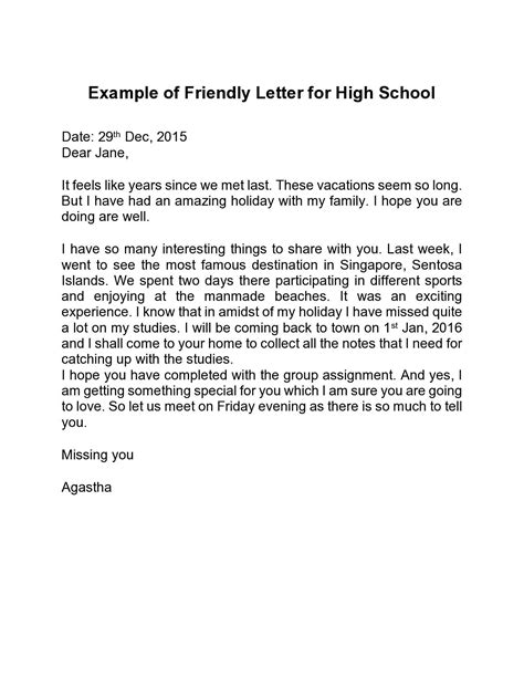 Friendly Letter Format Friendly Letter Sample, Example, 45% OFF