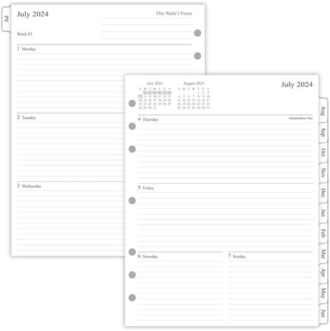 Day Planner 2025 Refills - Vyky Amaleta