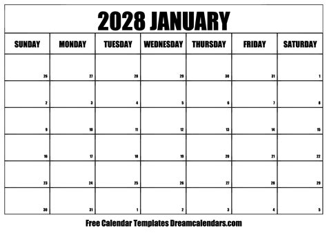 2028 Calendar 6 Free Printable Calendars - Bank2home.com