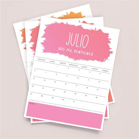 Calendario 2025 · Tidy Plans