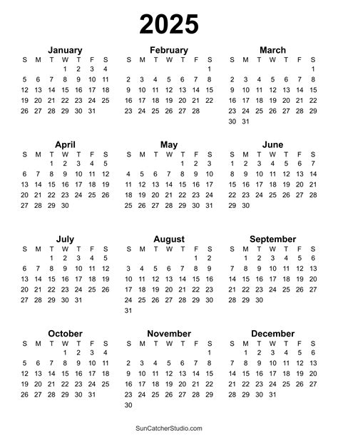 Full Page Printable 2025 Calendar Free - Owen Jibril