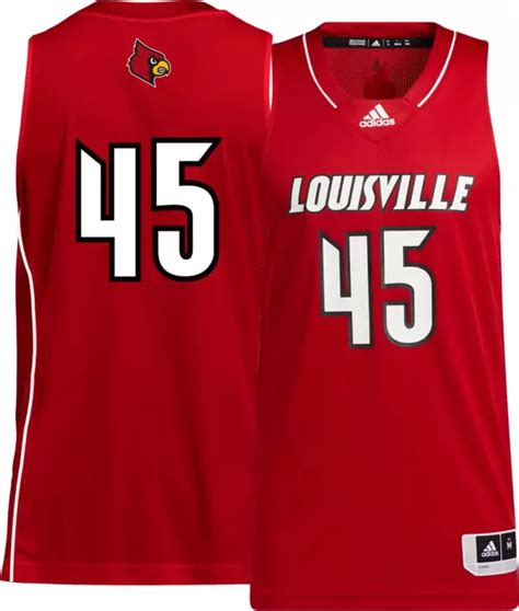 adidas Men's Louisville Cardinals #45 Cardinal Red Swingman Replica ...