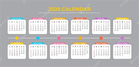 Plantilla de calendario 2025 | Vector Premium