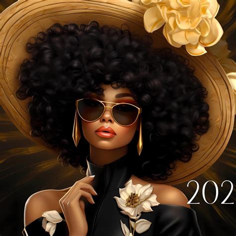 2025 Calendar Black Girl - Etsy