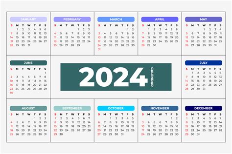 Plantilla de calendario 2024, vector editable 12717843 Vector en Vecteezy