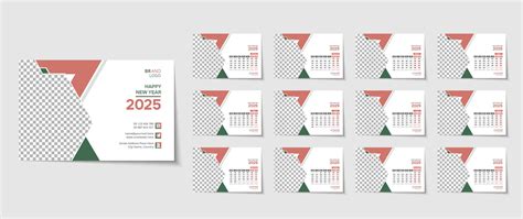 escritorio calendario modelo 2025 45696117 Vector en Vecteezy