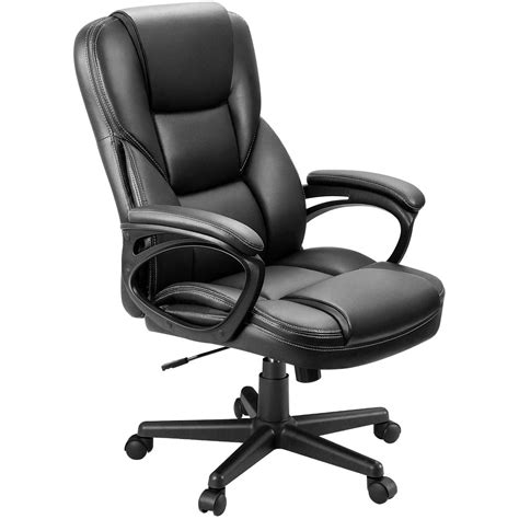 Lacoo Faux Leather High-Back Executive Office Chair with Lumbar Support ...