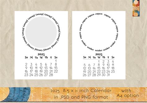 2025 Editable Circle Calendar Graphic by ScrappyStickyInkyMess ...