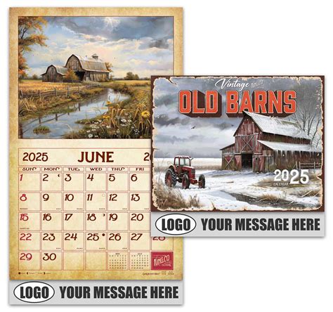 2025 Vintage Barns Custom Business Promotional Calendar