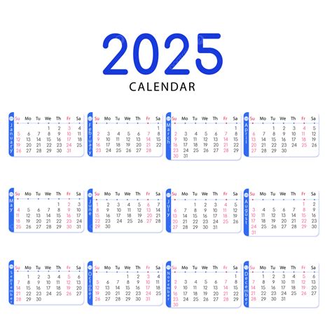 American English Calendar 2025 - Dante Bamboo