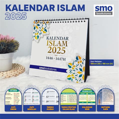 2025 KALENDAR MEJA ISLAM ( TABLE CALENDAR ISLAMIC 2025) | Shopee Malaysia