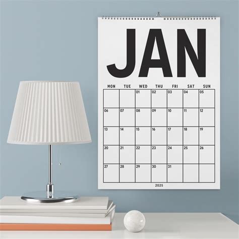 Black and White 2025 Calendar - Etsy