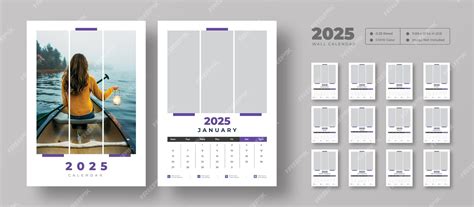 Premium PSD | 2025 Wall calendar template 2025 Corporate business wall ...