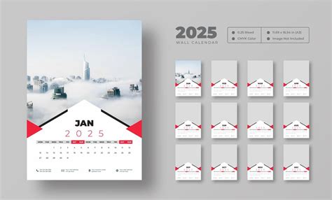 Premium PSD | 2025 Wall calendar template 2025 Corporate business wall ...