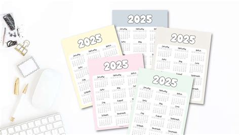 2025 Printable Calendar Free Cute 2025 - Eilis Kevina
