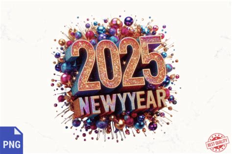 4 2025 Digital Colorful Text Designs Designs & Graphics