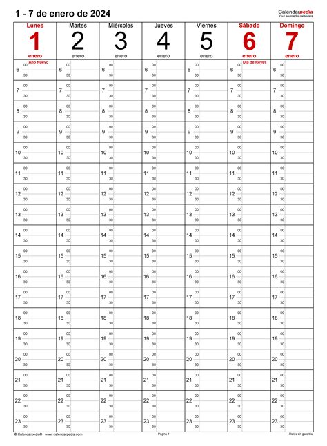 Calendario 2024 Por Semanas Pdf - Clare Desirae