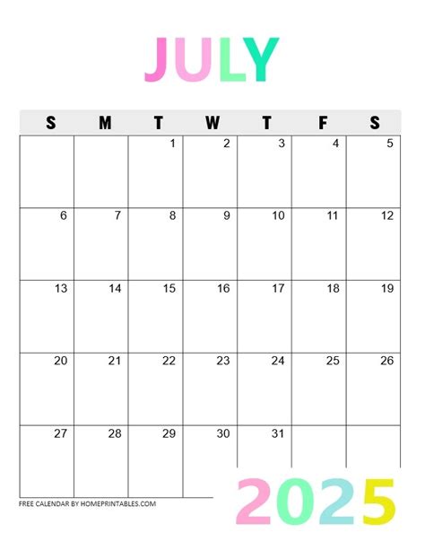Free 2025 Calendar Printable - Your Best PDF Download!
