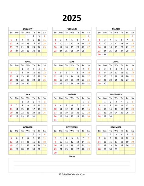 Editable 2025 Calendar 2025 Calendar - Salvador Jude