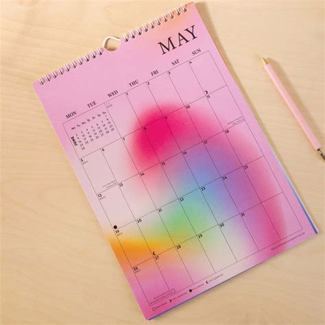 2025 Calendar | Gradient Grid | A4– Once Upon a Tuesday