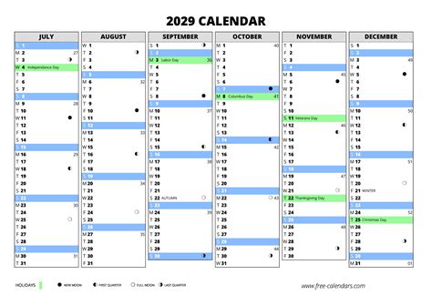 2029 calendar ≡ free-calendars.com