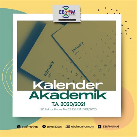 Kalender Akademik Unhas Semester Akhir T.A. 2020/2021 – 107,7 EBS FM UNHAS