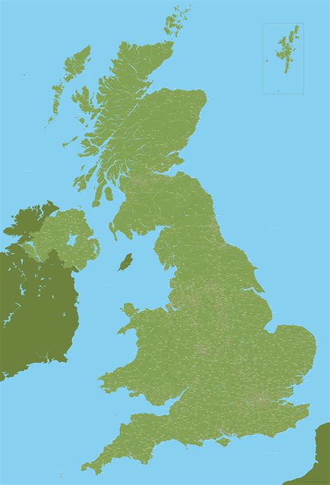 Best detailed map base of the UK / United Kingdom - Maproom