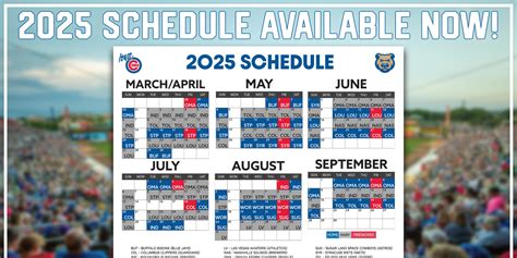 IOWA CUBS RELEASE 2025 SCHEDULE | Cubs