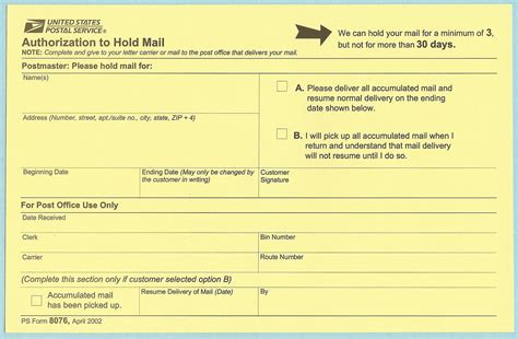 USPS Hold Mail | US Post Office Hold Mail