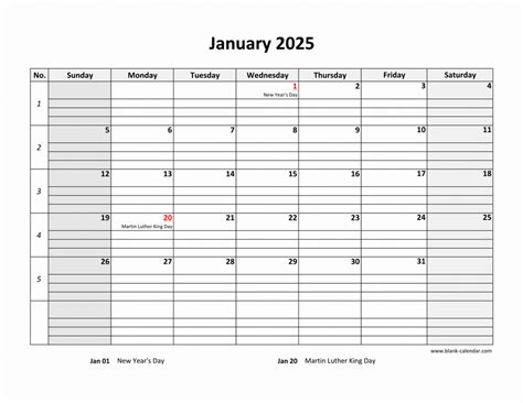 Free Printable 2025 Monthly Calendar with Lines | Calendar 2025