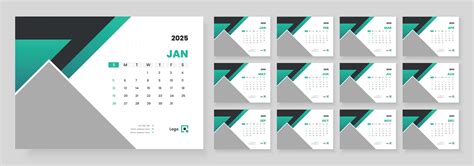 escritorio calendario 2025 o mensual semanal calendario nuevo año ...