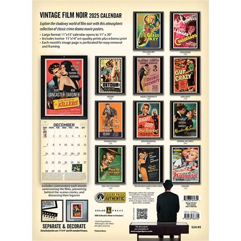 2025 Vintage Film Noir Calendar - Asgard Press