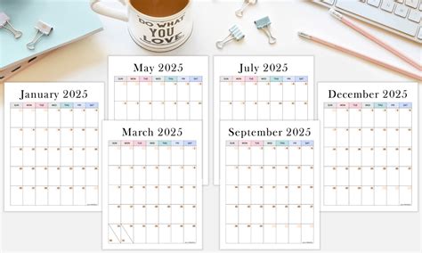 2025 Aesthetic Calendar Printable (Vertical & Horizontal!) - JellyMemos