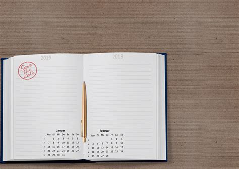 Kostenlose foto : Kalender, 2019, Datum, Januar, Februar, Woche, Monat ...