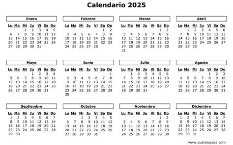 Calendario 2025
