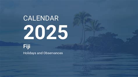 Year 2025 Calendar – Fiji
