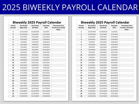 Biweekly Payroll Calendar 2025 Printable Unbelievable - Maya Owens