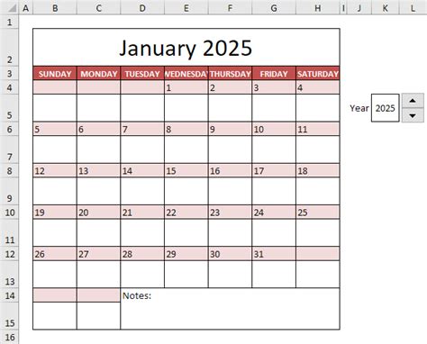 Calendar in Excel - Easy Formulas