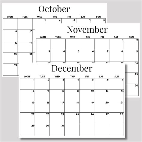 Calendar 2025-2026 Monthly Planner Landscape Minimalist A3 A4 Size ...