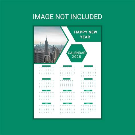 Plantilla de diseño del planificador de calendario 2025 | Vector Premium