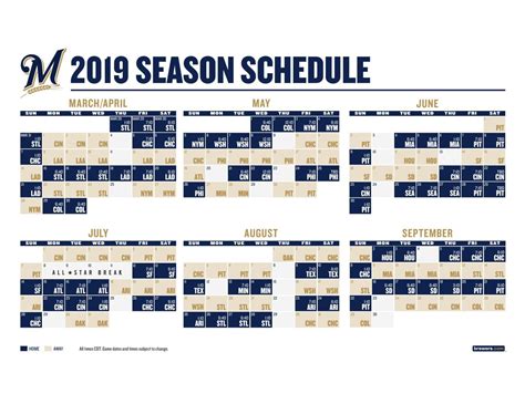 Milwaukee Brewers Printable Schedule 2021 - Printable Schedule