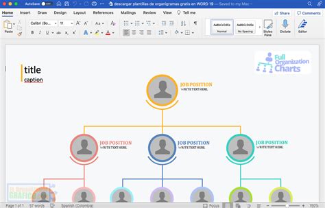 ᐈ Descargar GRATIS Plantillas Organigramas Word y Power Point
