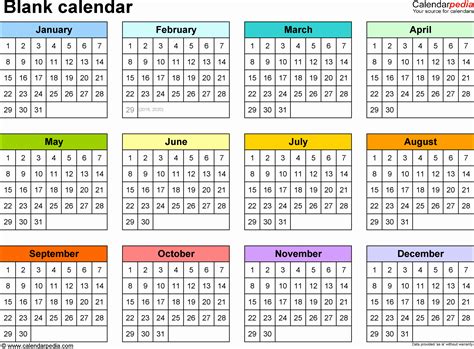 Printable Calendar In Word | Yearly calendar template, Monthly calendar ...