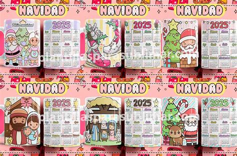 Calendario 2025 Plantillas Tazas – Plantillas para sublimar